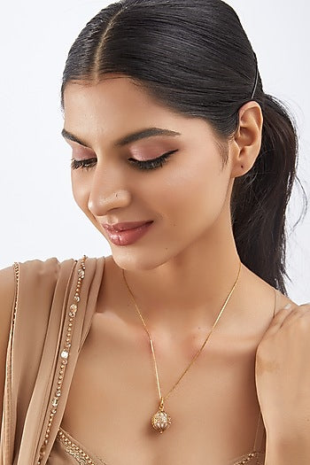 Gold Finish Pendant Necklace