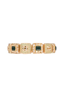 Gold Finish Meenakari Openable Kada Bangle