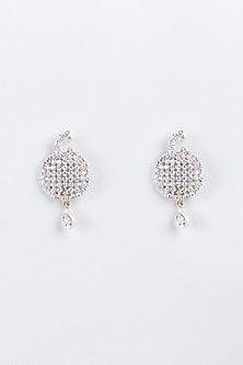 Two Tone Finish Pendant With Earrings