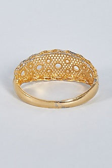 Gold Finish Zircons & Stone Bracelet