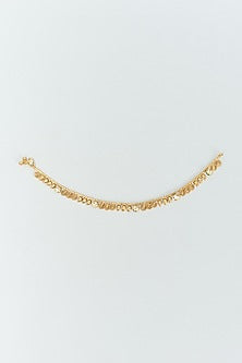 Gold Finish Kundan Polki Anklets (Set Of 2)