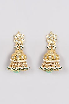 Gold Finish Kundan Polki Choker Necklace Set