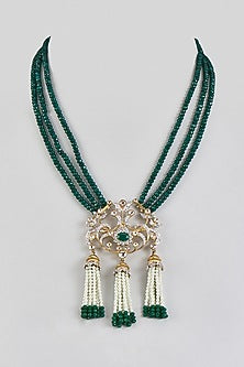 Gold Finish Kundan Polki Mala Necklace