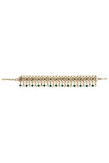 Gold Finish Moti Anklets