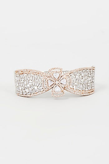 Two Tone Finish Zircon Bracelet