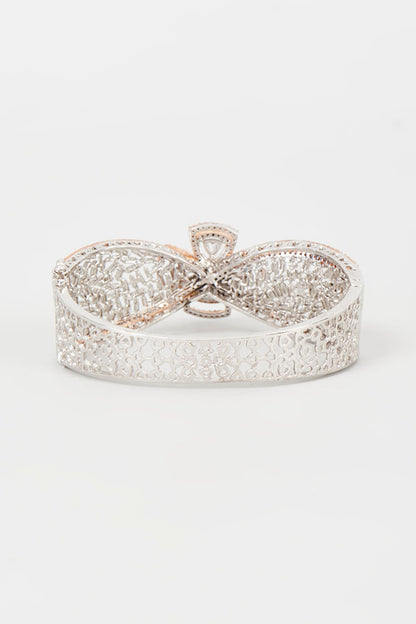 Two Tone Finish Zircon Bracelet