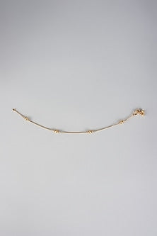 Gold Finish Anklets (Set of 2)