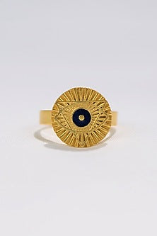 Gold Plated Enamelled Ring