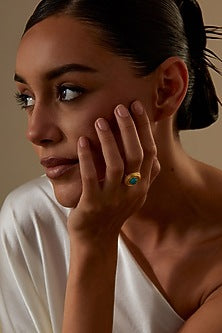 Gold Plated Shell Pearl Ring