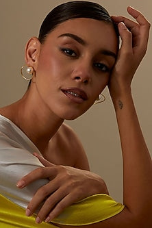 Gold Plated Pearl Hoop Earrings