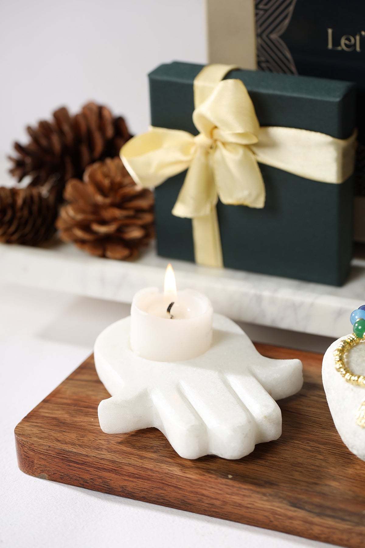 Candle Holder & Bracelet Festive Gift Hamper