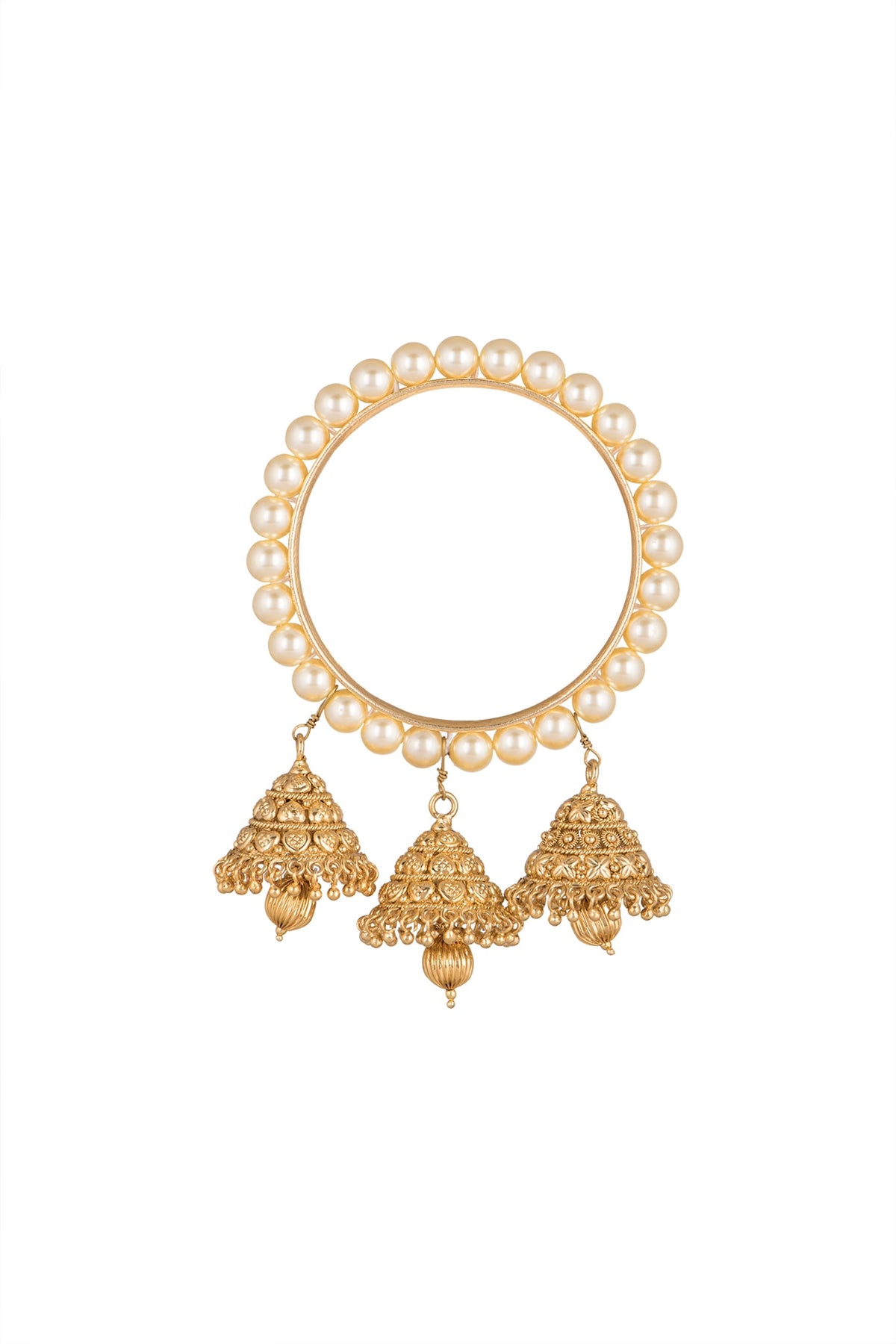 Gold Plated Pearls Bangle