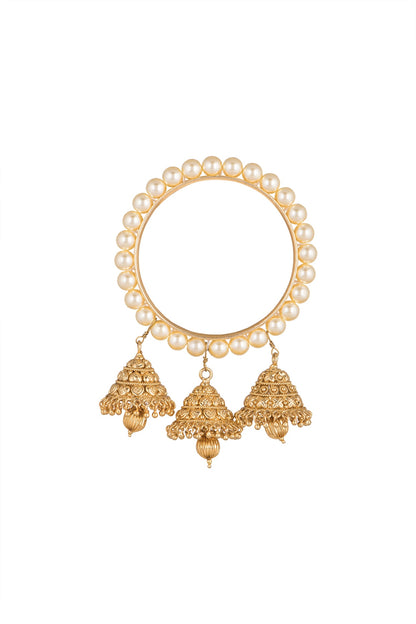 Gold Plated Pearls Bangle