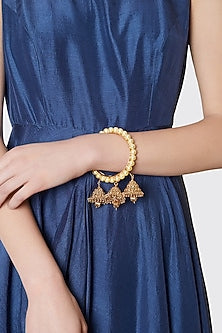 Gold Plated Pearls Bangle