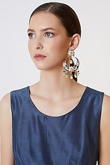 Gold Plated Swarovski Beads Earrings