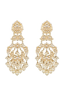 Gold Plated Peacock Dangler Earrings