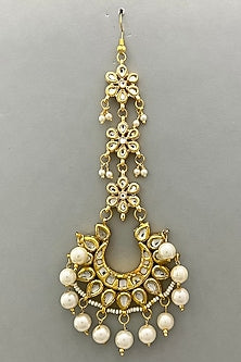 Gold Plated Floral Maang Tikka
