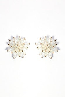 Gold Plated Beaded Stud Earrings