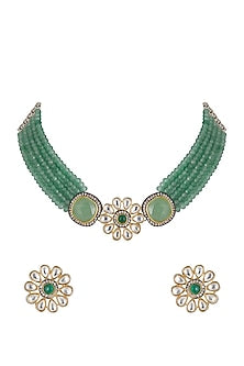 Gold Plated Layered Pendant Necklace Set