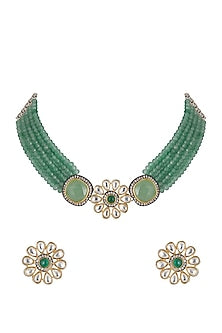 Gold Plated Layered Pendant Necklace Set