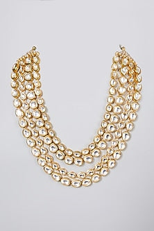 Gold Plated Four Liner Necklace