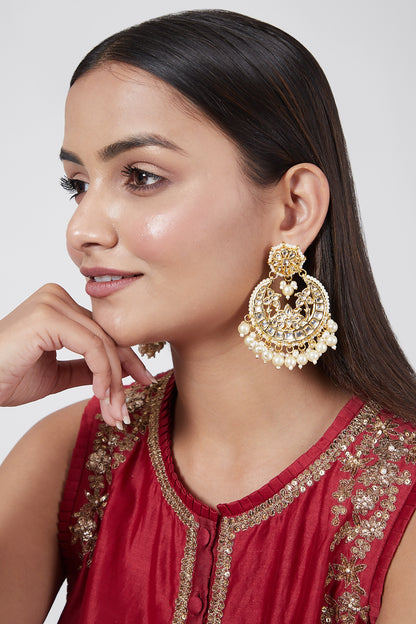 Gold Plated Chandbali Earrings