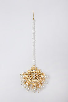 Gold Plated Kundan Maang Tikka