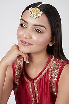 Gold Plated Kundan Maang Tikka