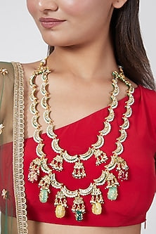 Gold Plated Meenakari Necklace