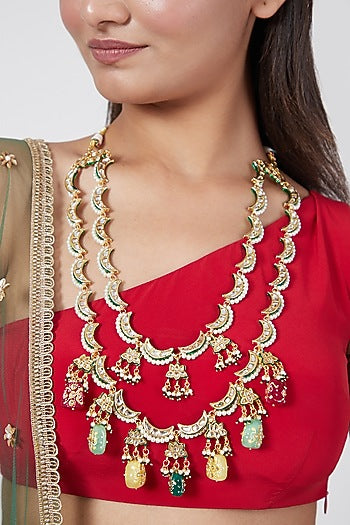 Gold Plated Meenakari Necklace