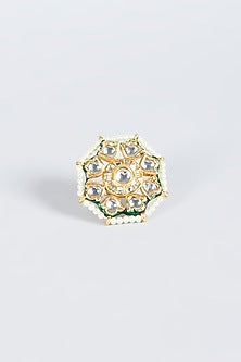 Gold Plated Meenakari Ring