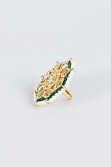 Gold Plated Meenakari Ring