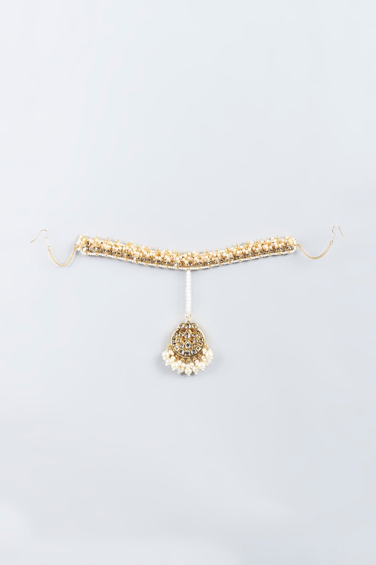 Gold Plated Kundan Polki Sheesh Patti