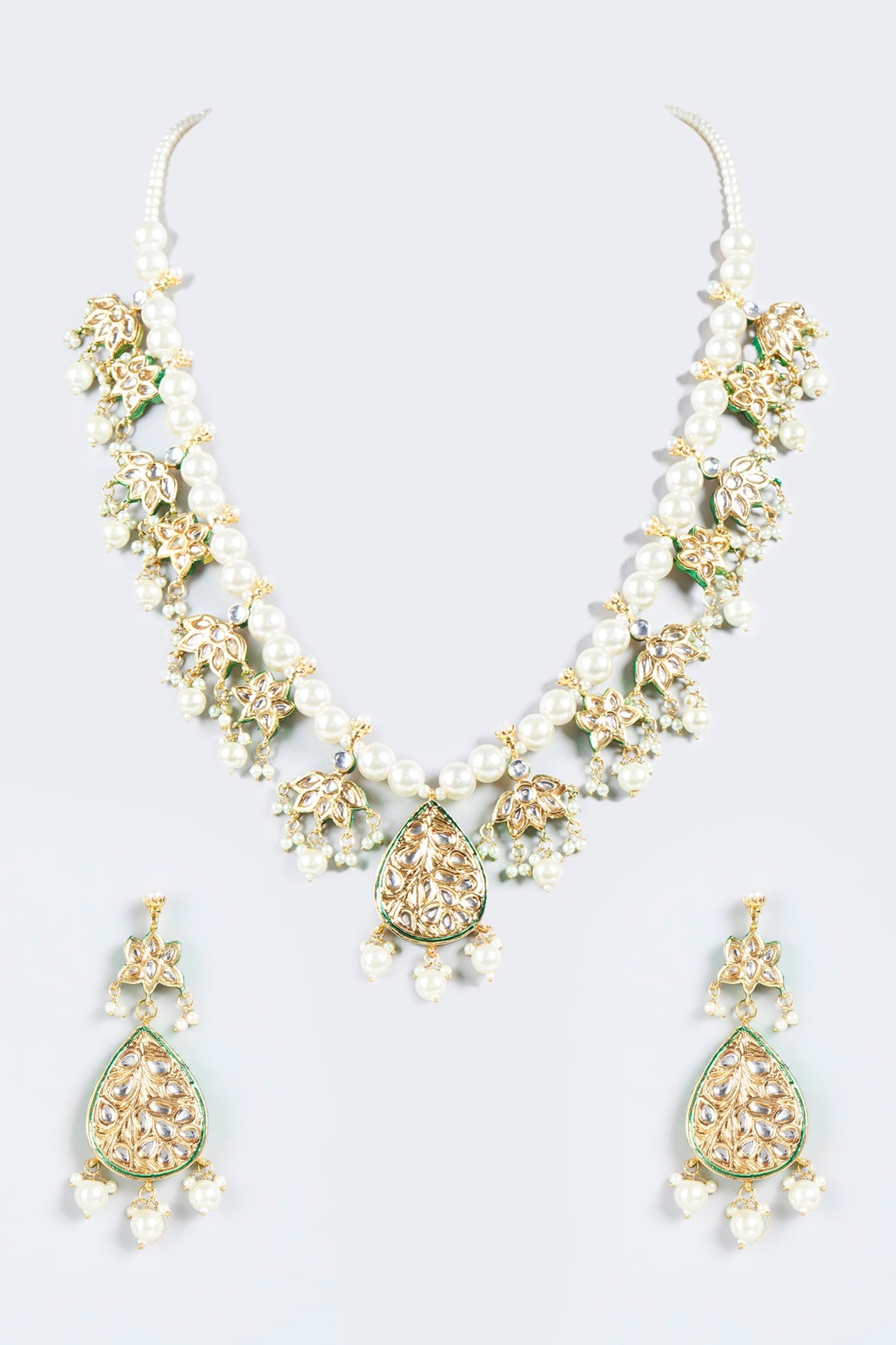 Gold Plated Meenakari Necklace Set