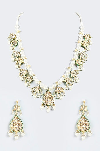 Gold Plated Meenakari Necklace Set