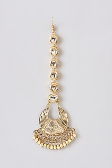 Gold Plated Pearl & Beaded Maangtikka