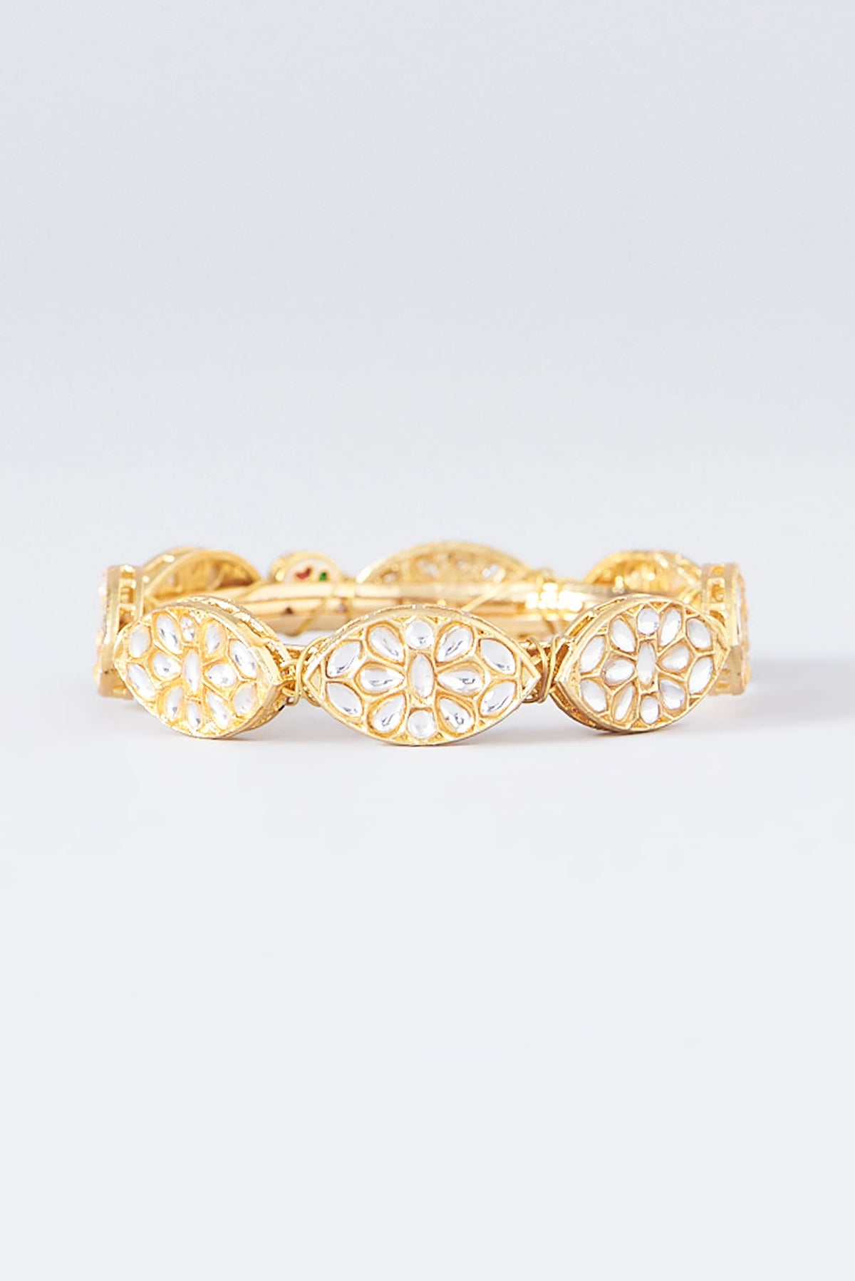 Gold Plated Kundan Polki Bangle