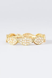 Gold Plated Kundan Polki Bangle