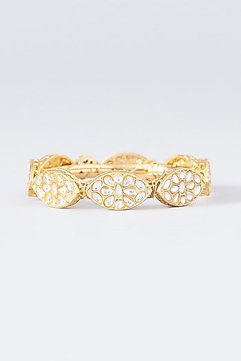 Gold Plated Kundan Polki Bangle
