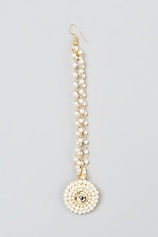Gold Plated Pearl Maangtikka