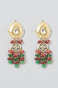Gold Plated Multi-Colored Kundan Polki Choker Necklace