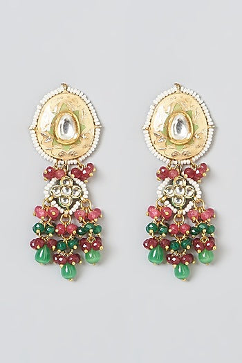 Gold Plated Multi-Colored Kundan Polki Choker Necklace