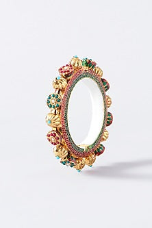 Gold Plated Enamelled Multi-Colored Openable Kada