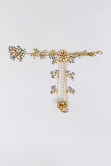 Gold Plated Pearl Layered Hathphool