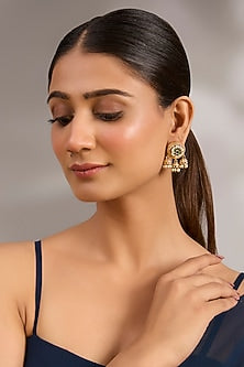 Gold Plated Pearl Dangler Earrings
