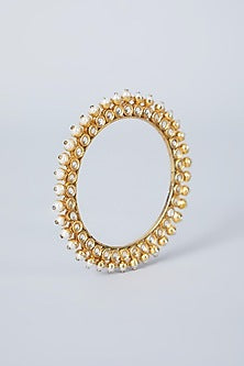Gold Plated Kundan Polki Bangle