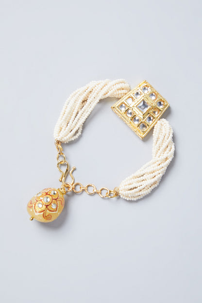 Gold Plated Pearl Bracelet