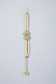 Gold Plated Kundan Polki Bracelet