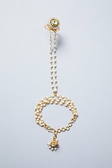 Gold Plated Pearl Hathphool