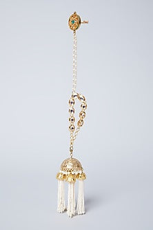 Gold Plated Pearl Tassel Hathphool